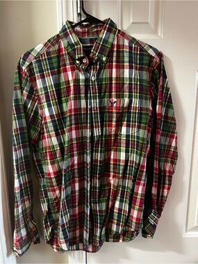 American Eagle Outfitters Multicolor Plaid Button-Down Shirt